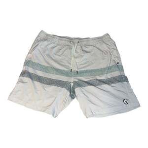 Vuori Men's Striped Elastic Waist Board Shorts with Drawstring 8in inseam